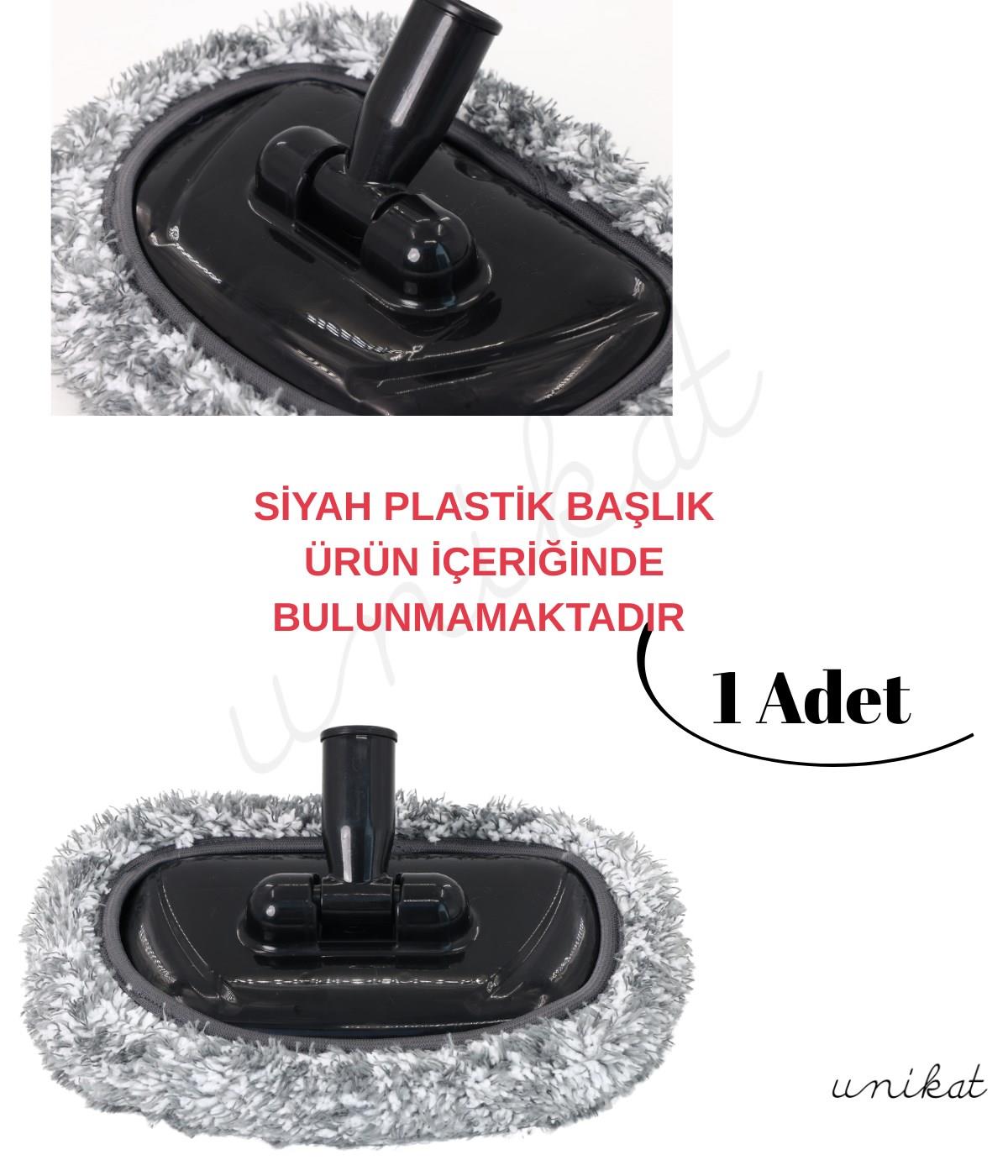 BAYİ ÜRÜNÜ YEDEK BAŞLIK 1 Adet - Unikat Özel Teleskopik Saplı İnce Tüylü Araç Temizlik Mop