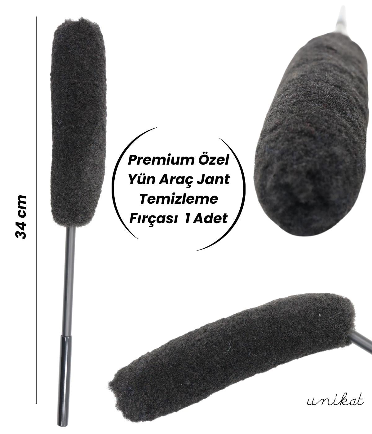 BAYİ ÜRÜNÜ Yün Araç Jant Temizleme Fırçası Premium 34 cm 1 Adet