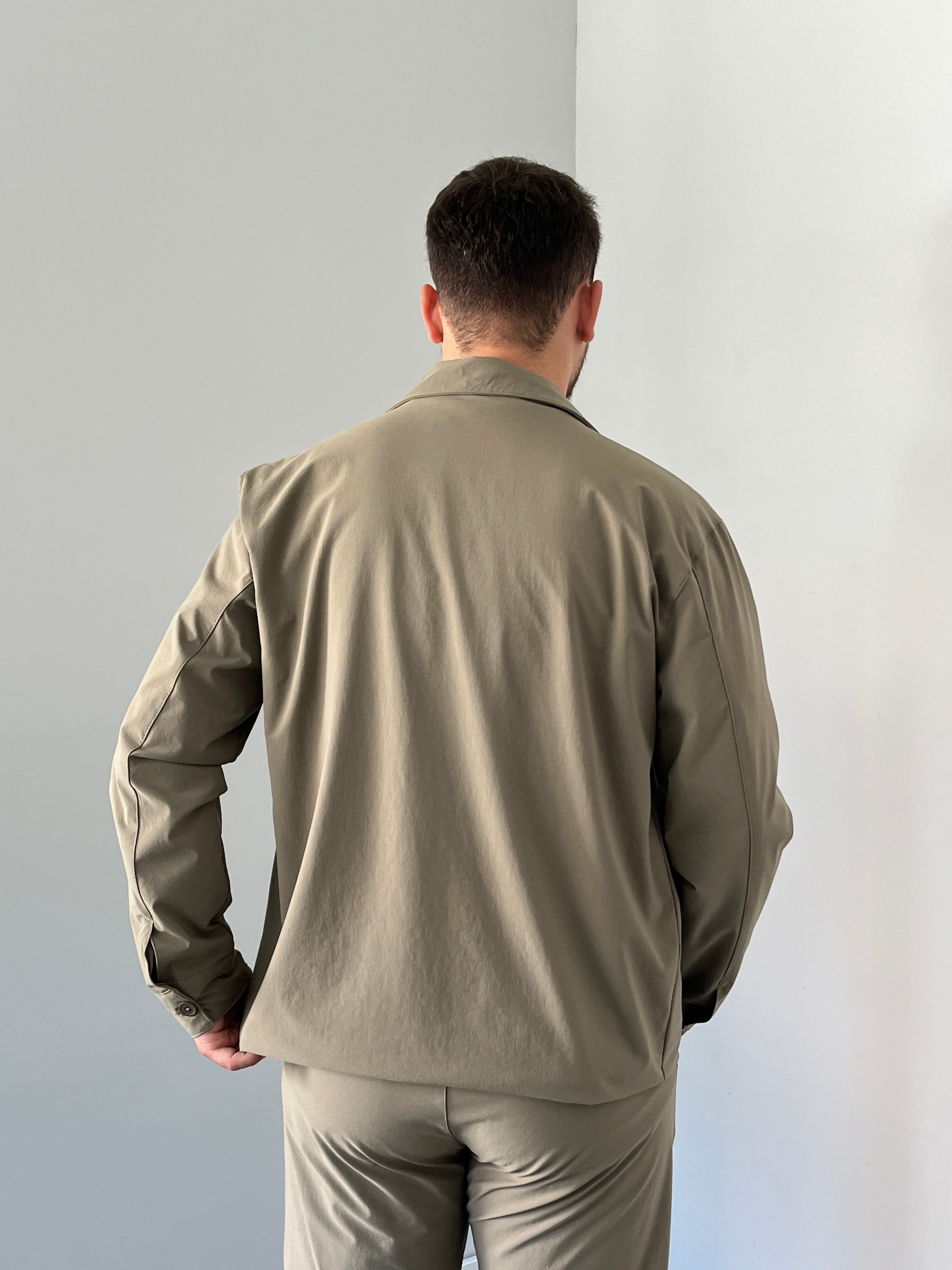 Paraşüt Kumaş  Ceket Pantolon Haki Yeşil