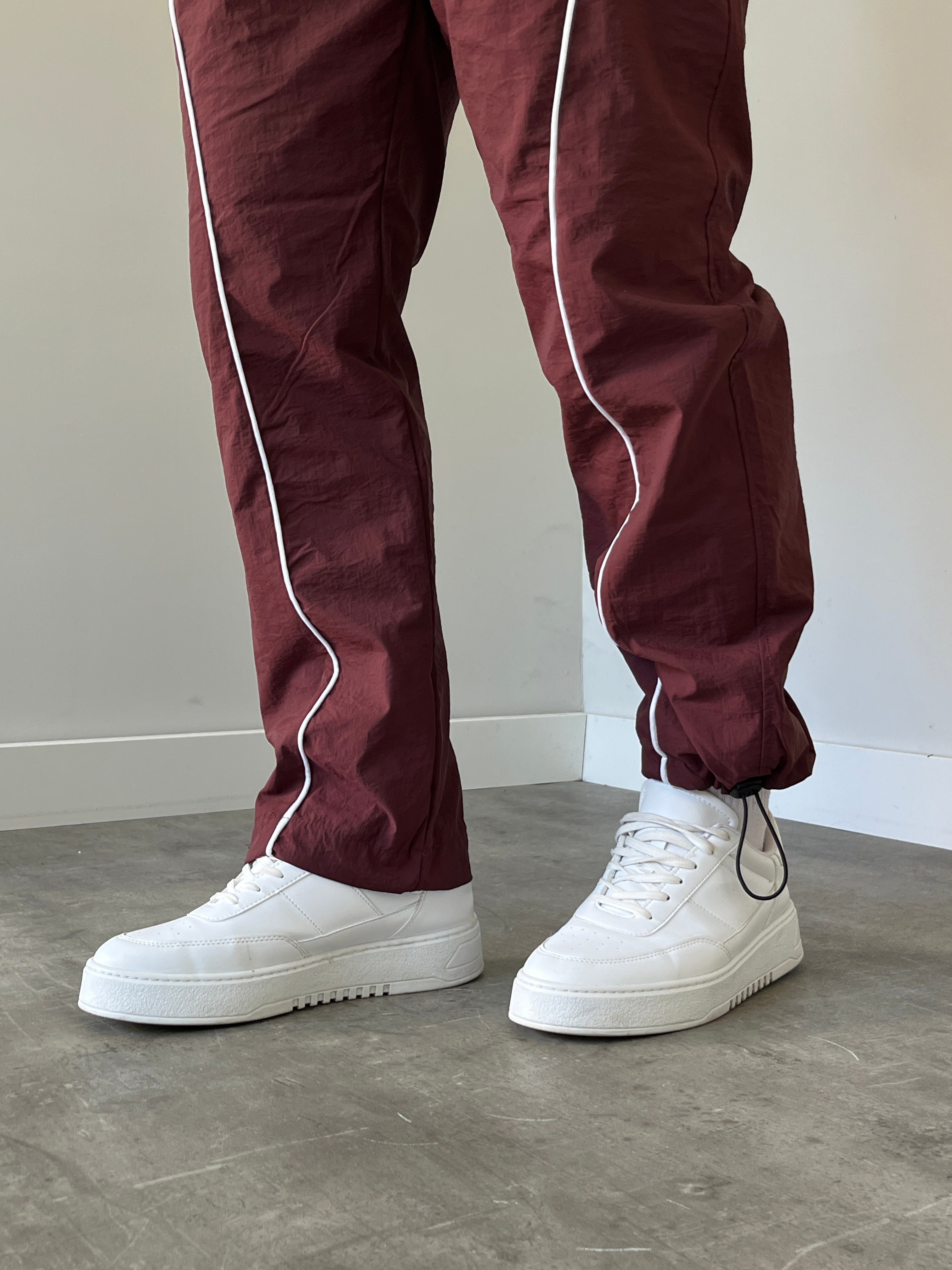 Paraşüt Kumaş Eşofman Takımı Bordo