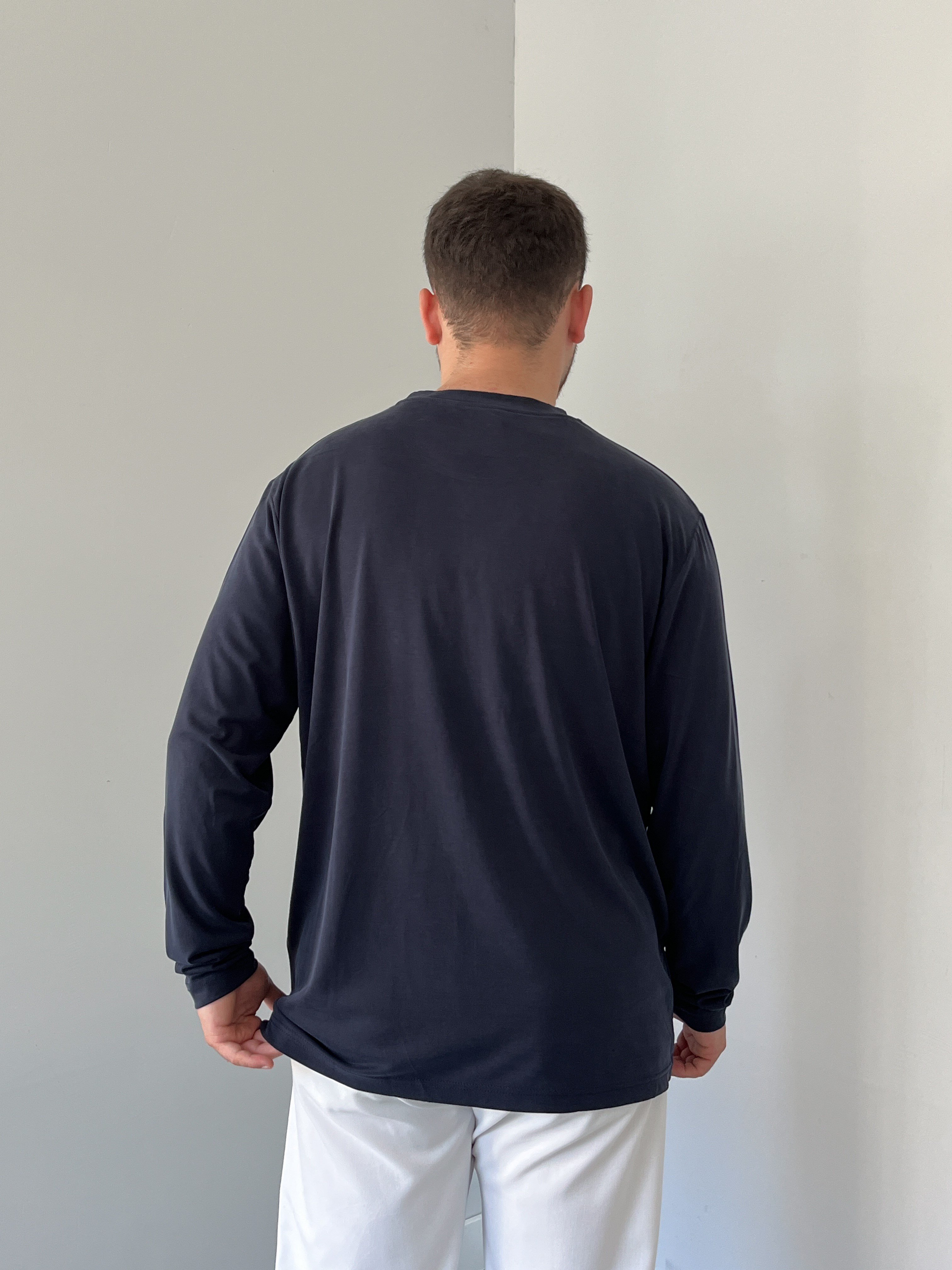 Premium Yıkamalı Oysho Kumaş Sweat Lacivert