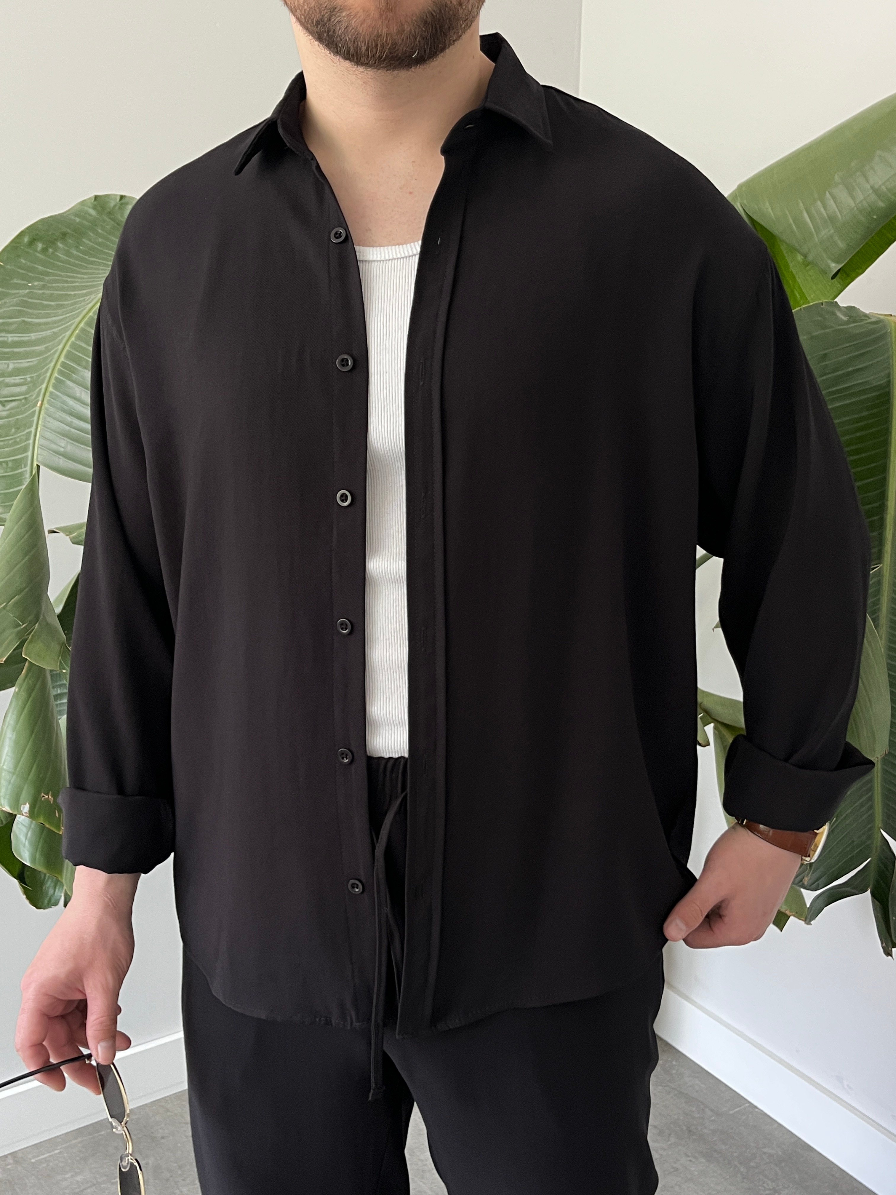 Siyah Premium Modal Oversize Takım