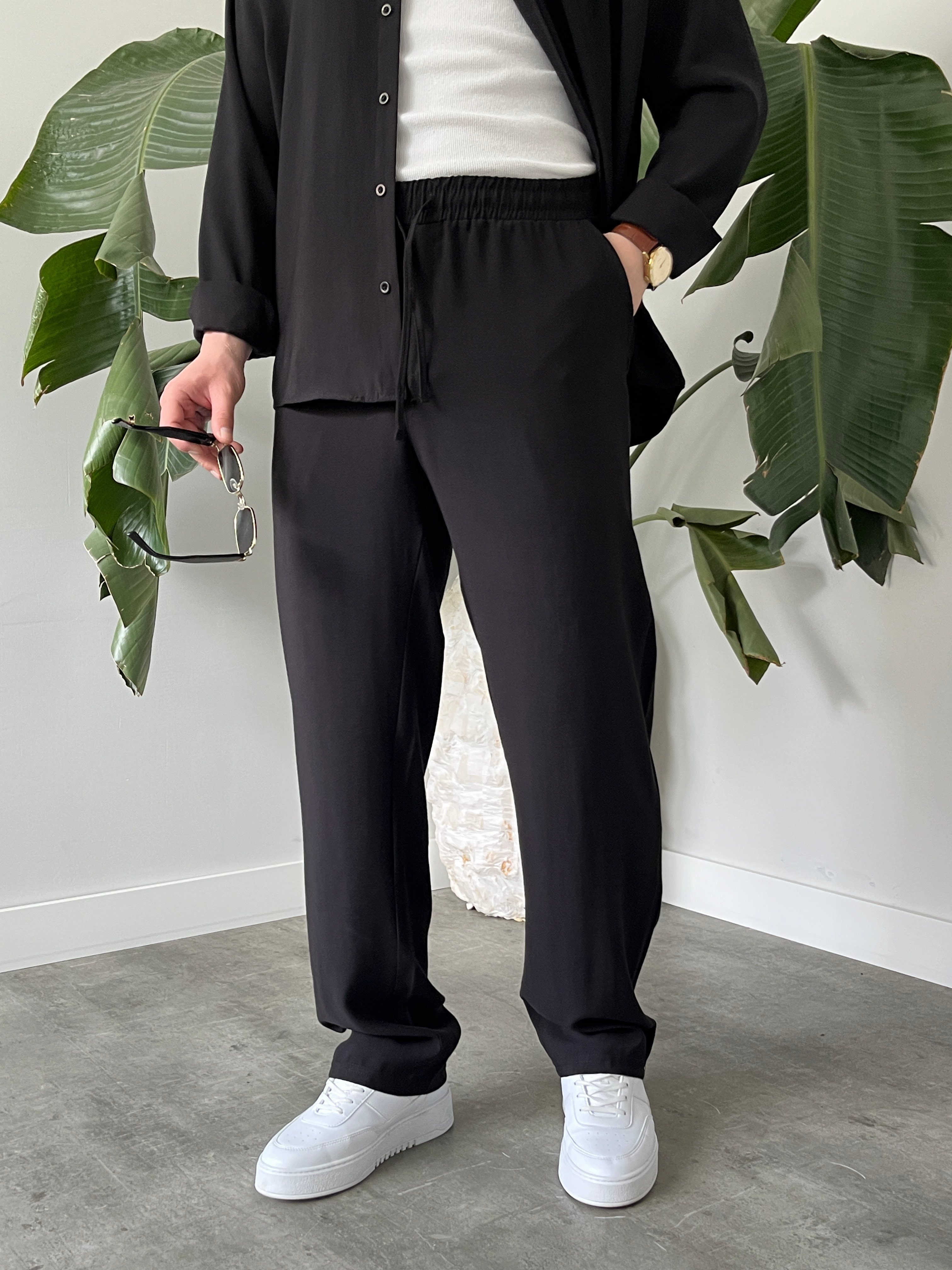Siyah Premium Modal Oversize Takım