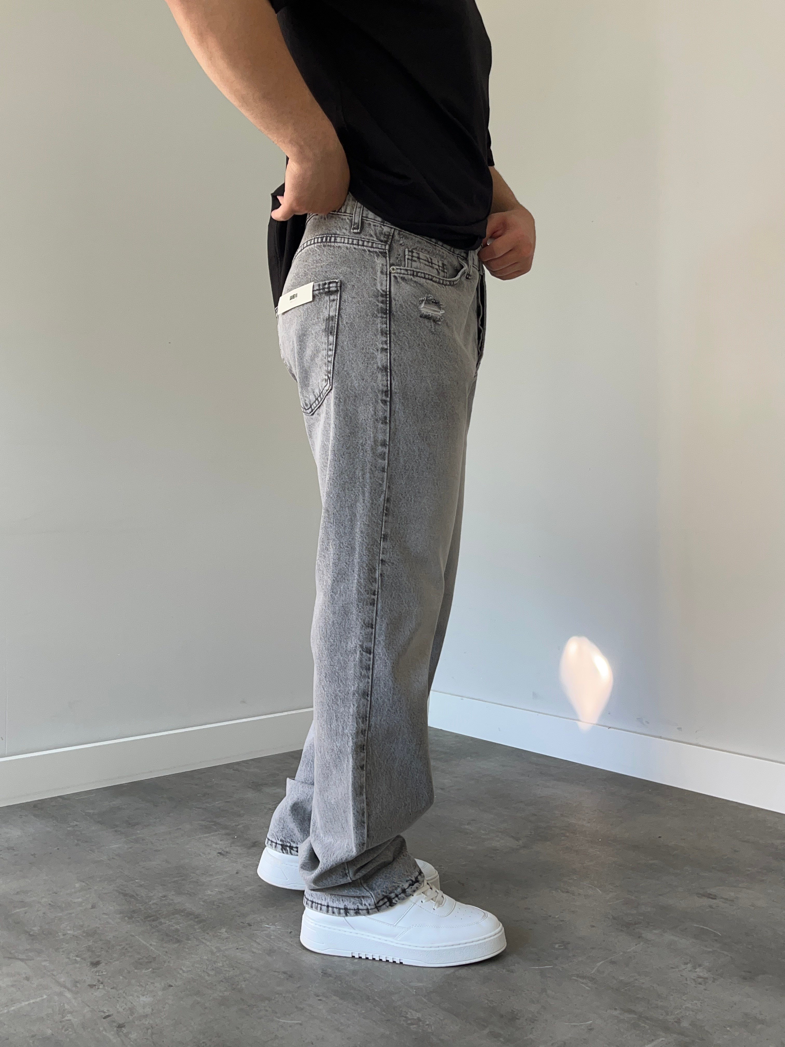 We 11 Baggy Jean Açık Gri 