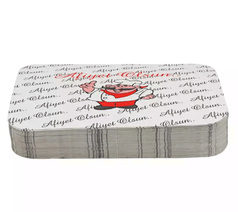 1500g Karton Gıda Kabı Kapağı - 100'lü Paket