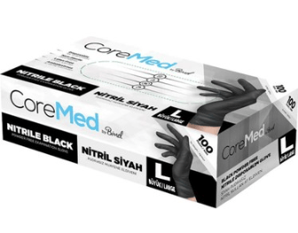 Bimel Siyah Eldiven (S / M / L) – Nitril Pudrasız 100'lü