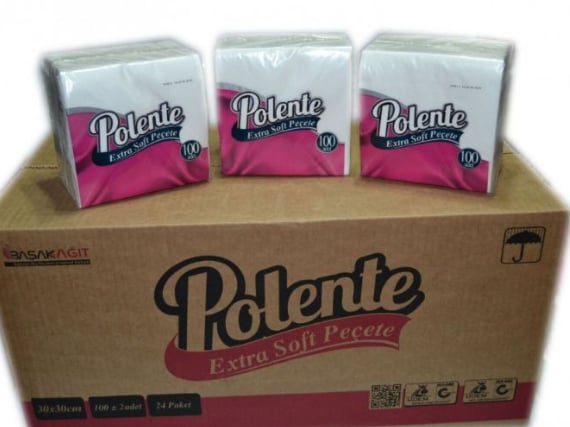 Polente 24x24 Servis Peçetesi 100'lü Paket | Berdaş Ambalaj