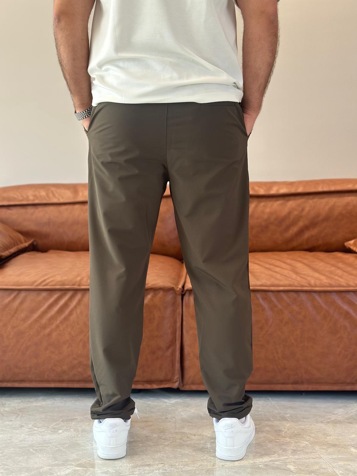 Erkek Beli Bağcıklı Jooger Pantolon Haki Eca003