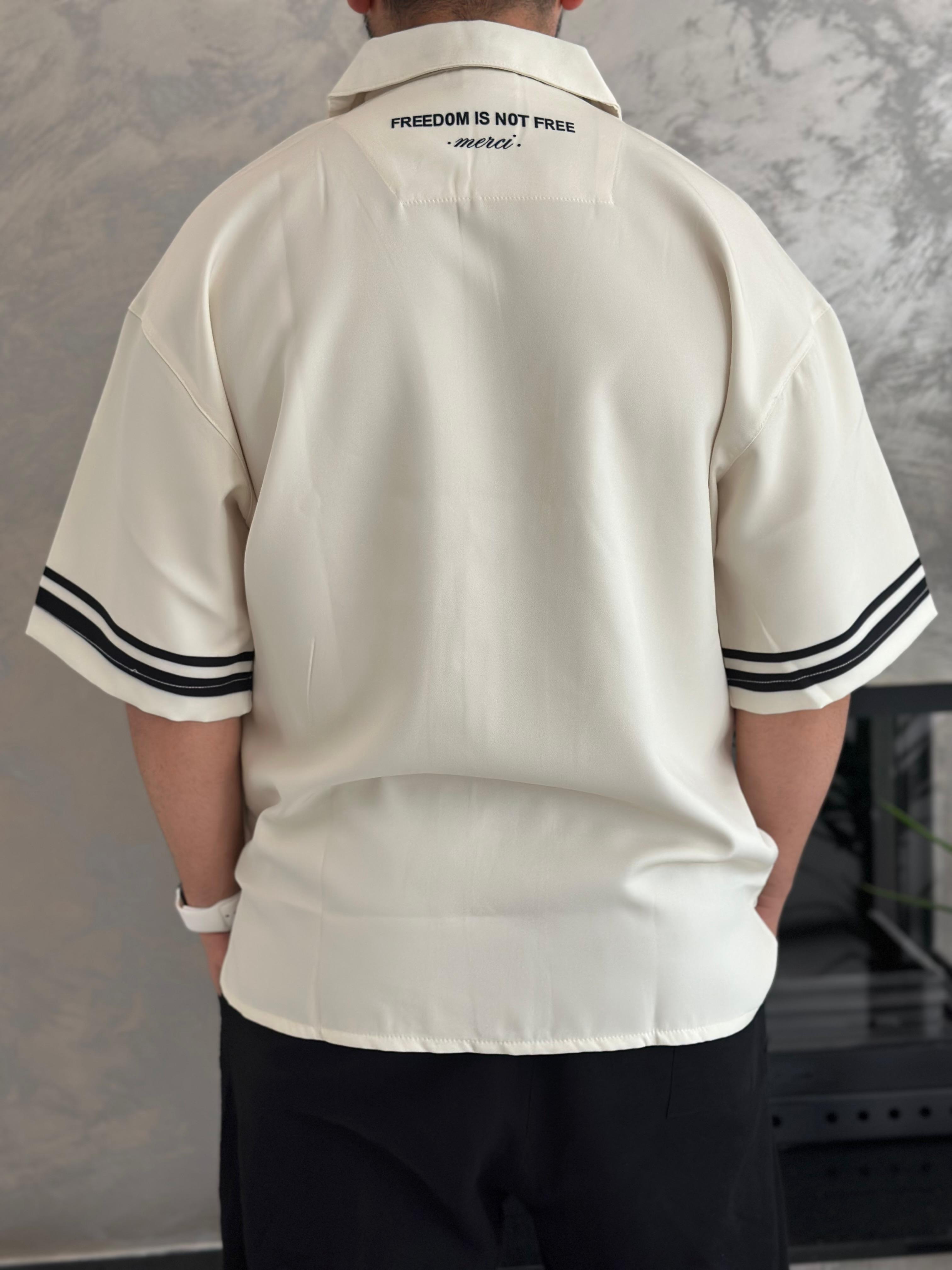 Erkek Oversize Kesim Dobermann Baskılı Gömlek eca023