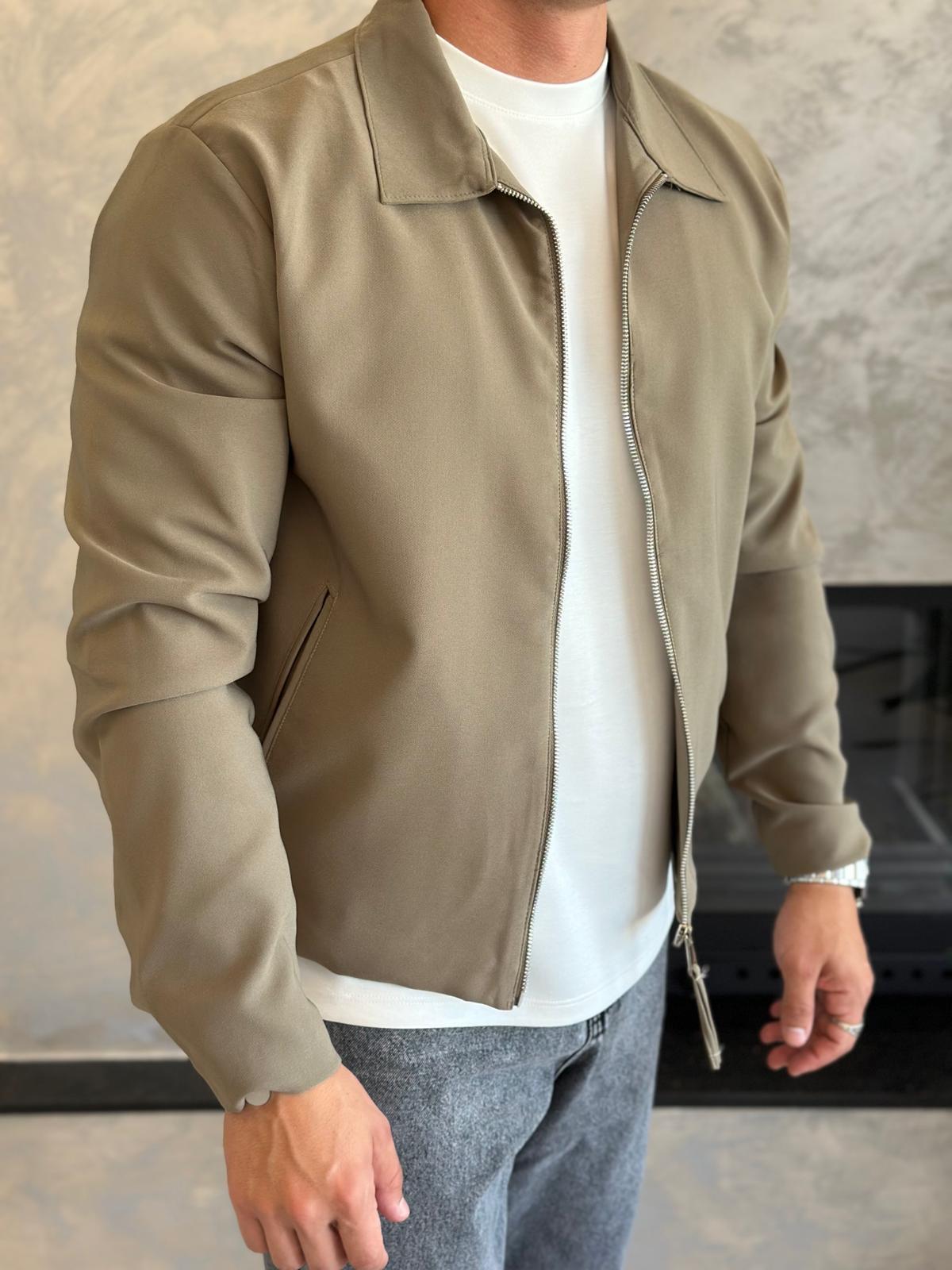 Erkek Regular Fit İnce Ceket Haki Eca029