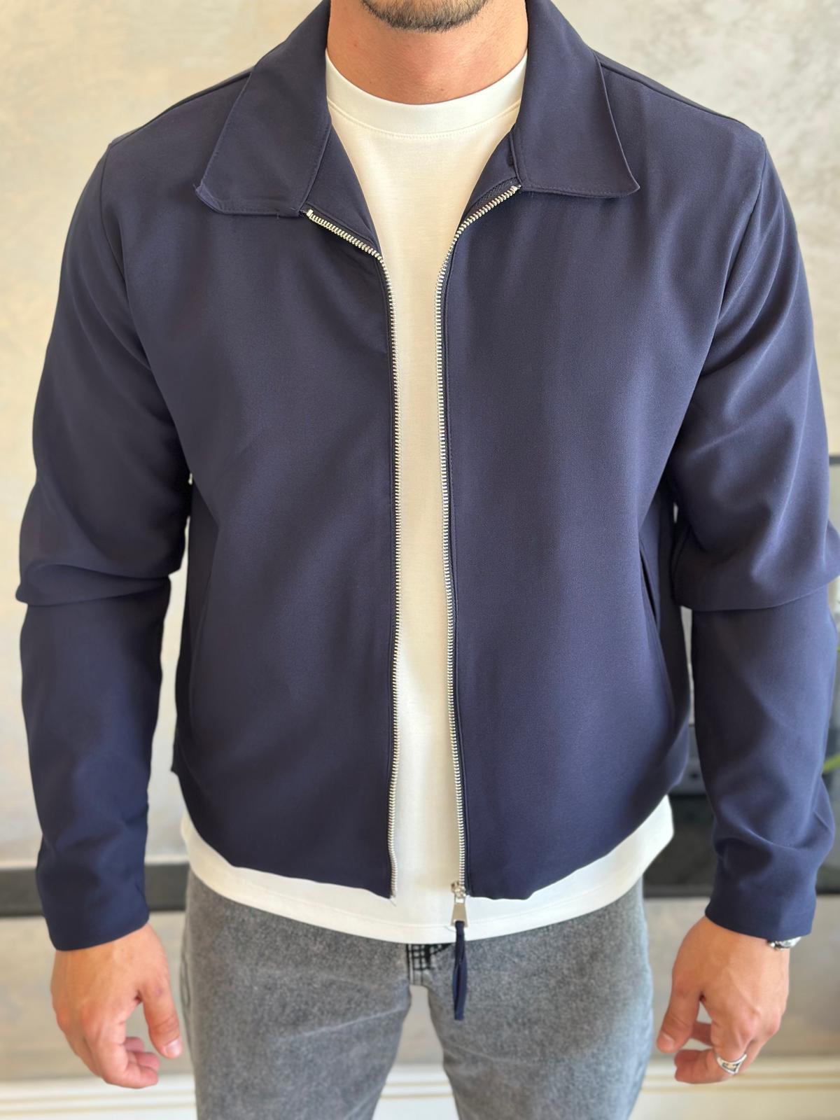 Erkek Regular Fit İnce Ceket Lacivert Eca029