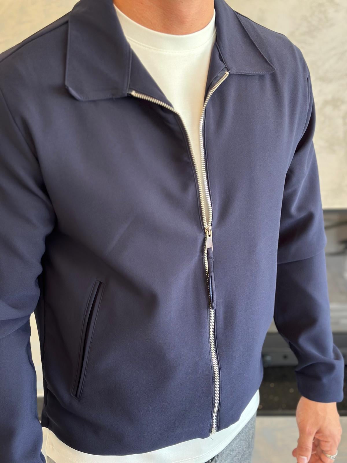 Erkek Regular Fit İnce Ceket Lacivert Eca029