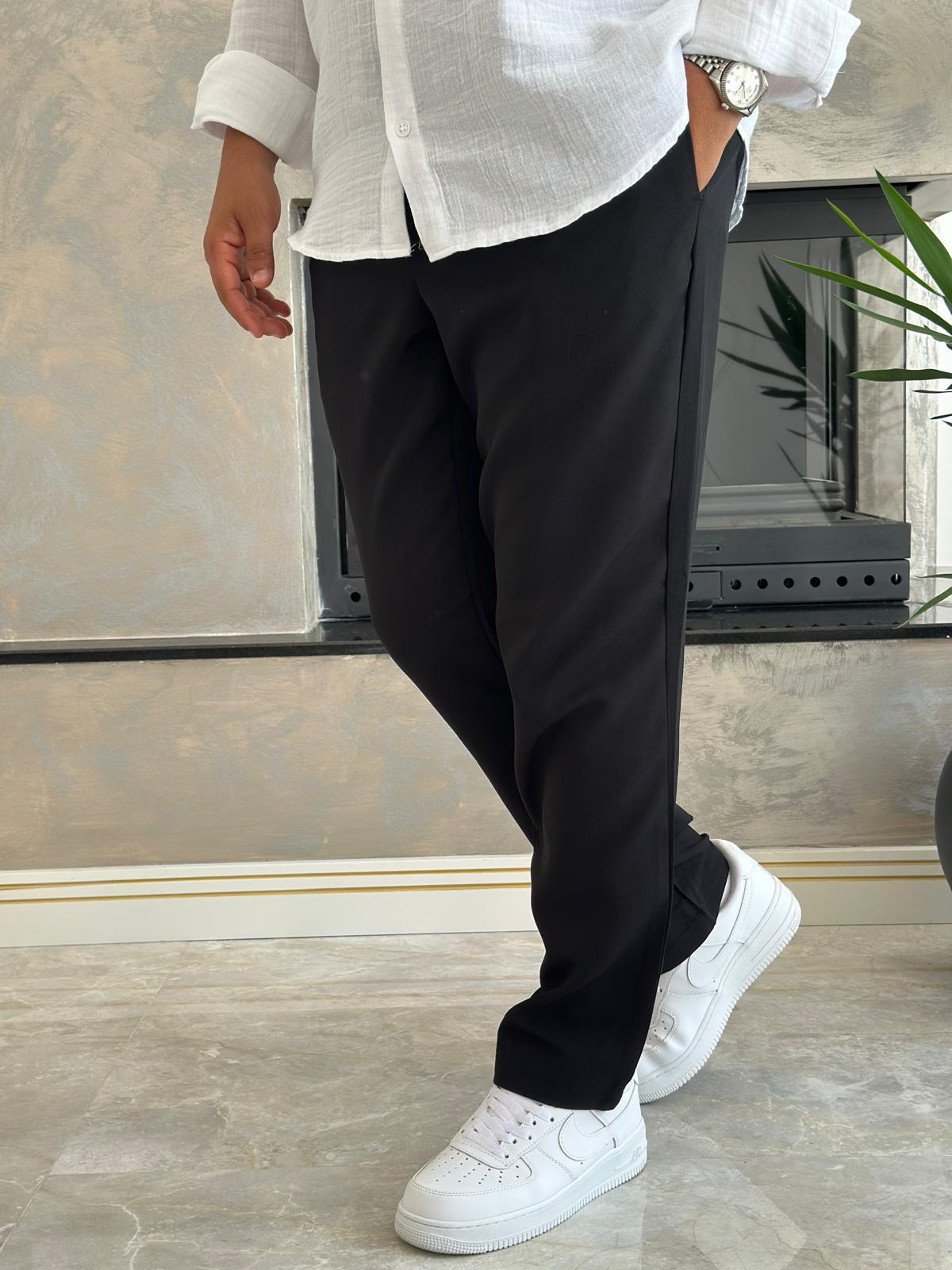 Erkek  Regular Fit Premium Chino Pantolon Siyah Eca013