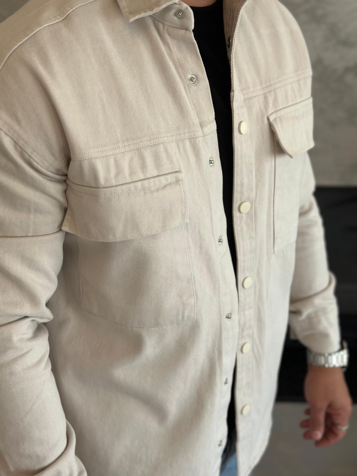 Erkek Regular Fit Uzun Ceket Bej Eca029