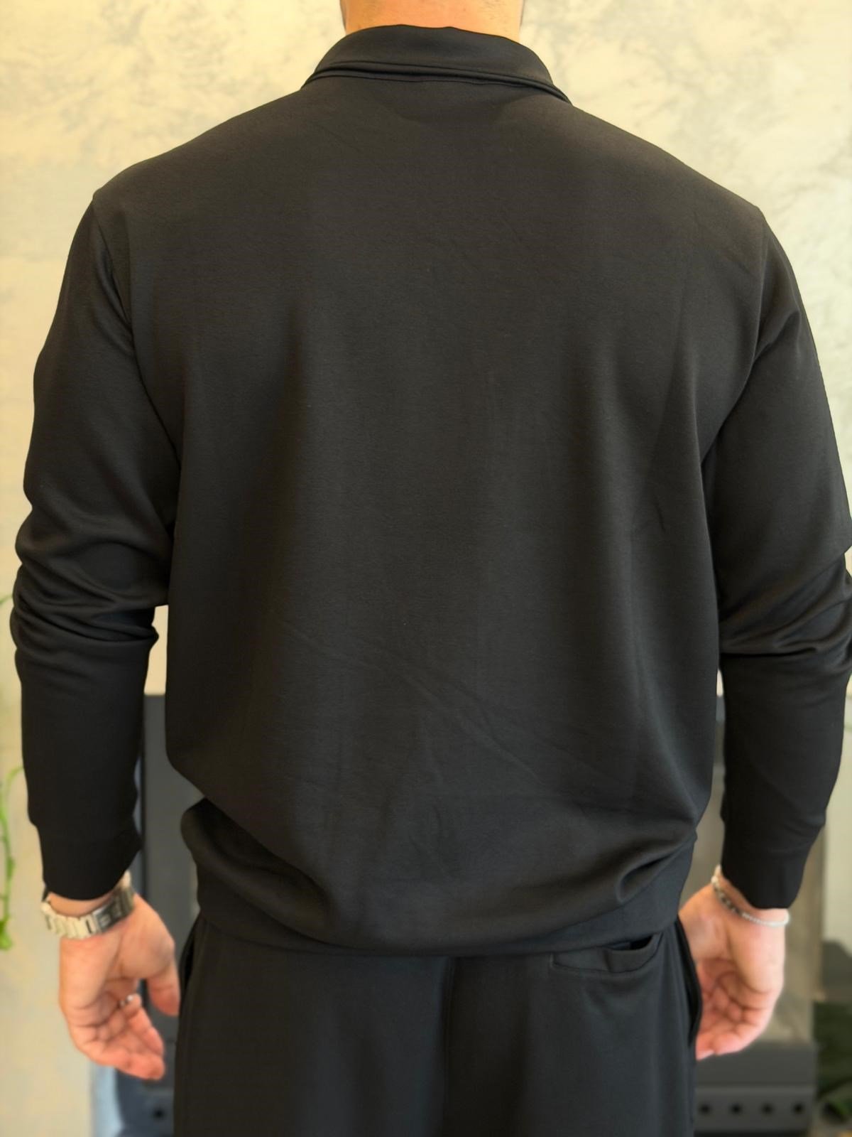 Erkek Slim Fit  Modal Kumaş Alt Üst Takım Siyah Eca094