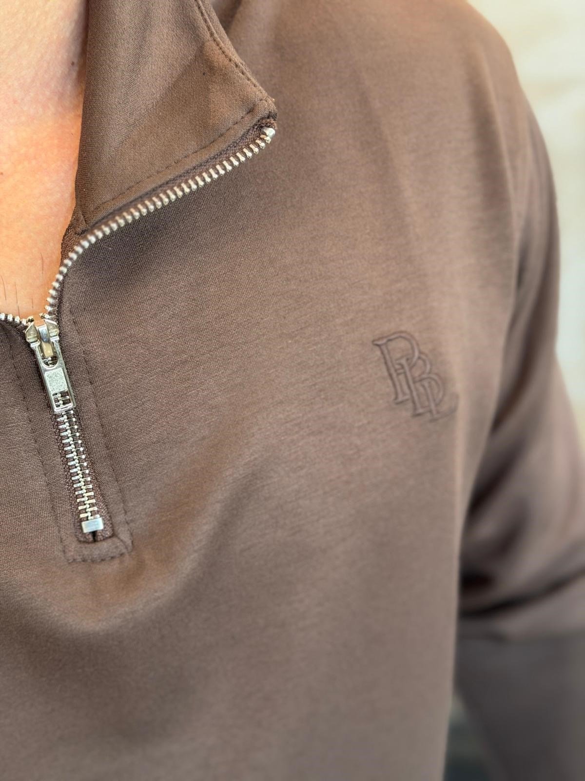 Erkek Slim Fit  Modal Kumaş Alt Üst Takım Acı Kahve Eca094
