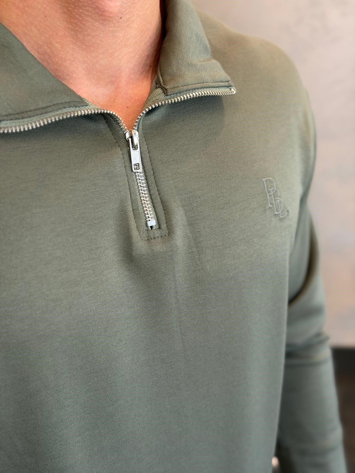 Erkek Slim Fit  Modal Kumaş Alt Üst Takım Haki Eca094