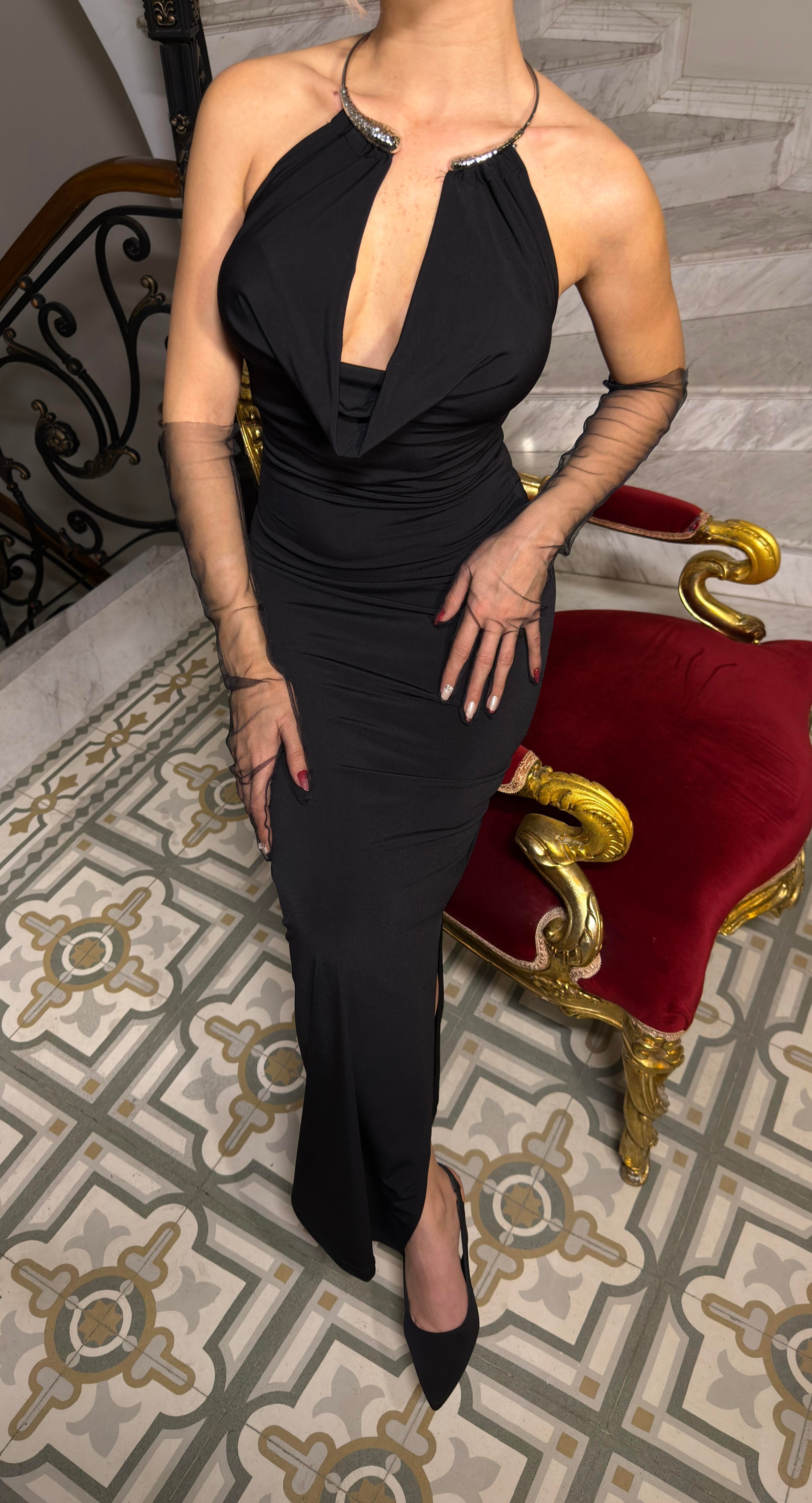 Modern Detaylı Astarlı Elbise 