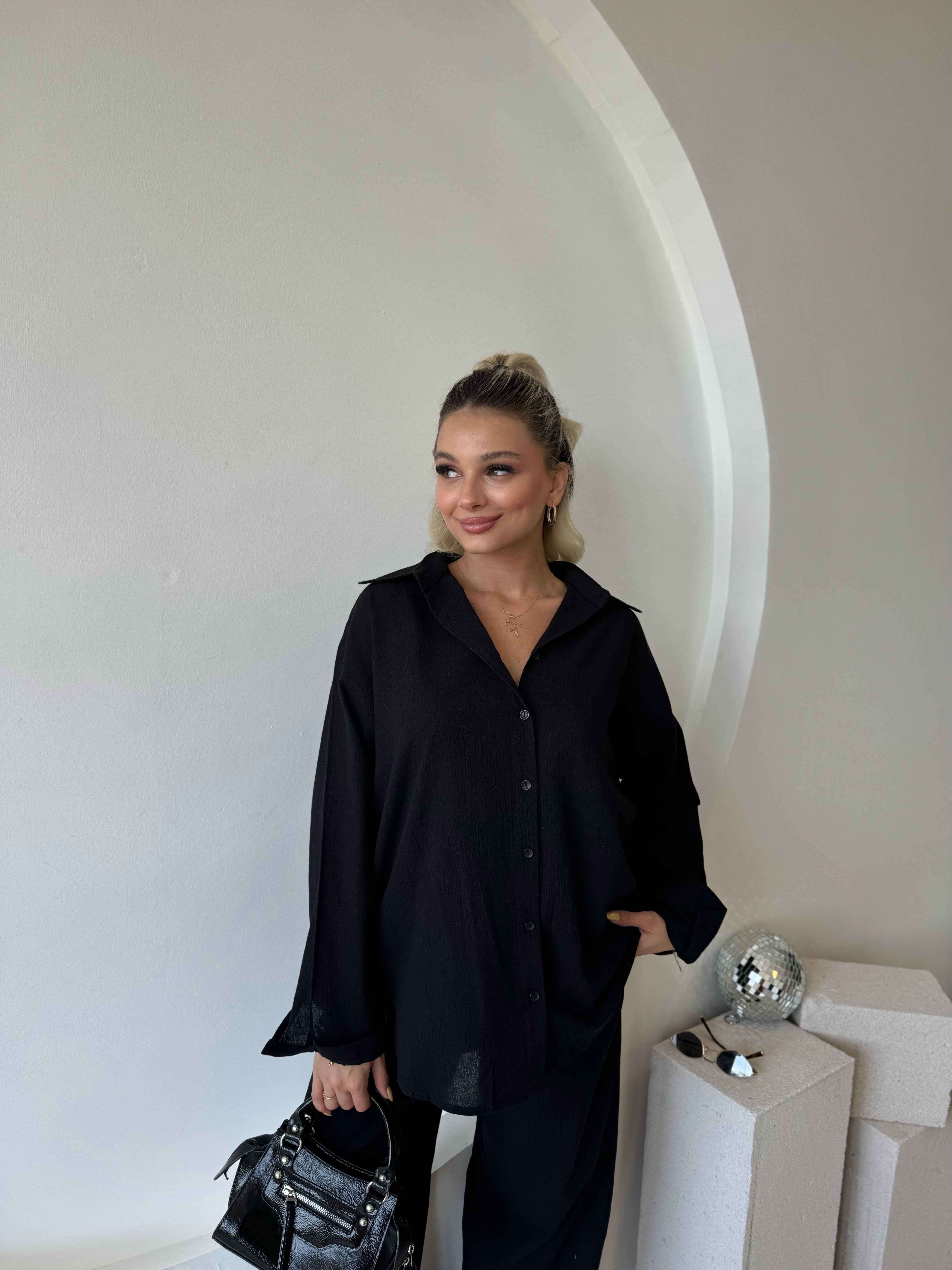 Oversize Kesim Keten Takım 