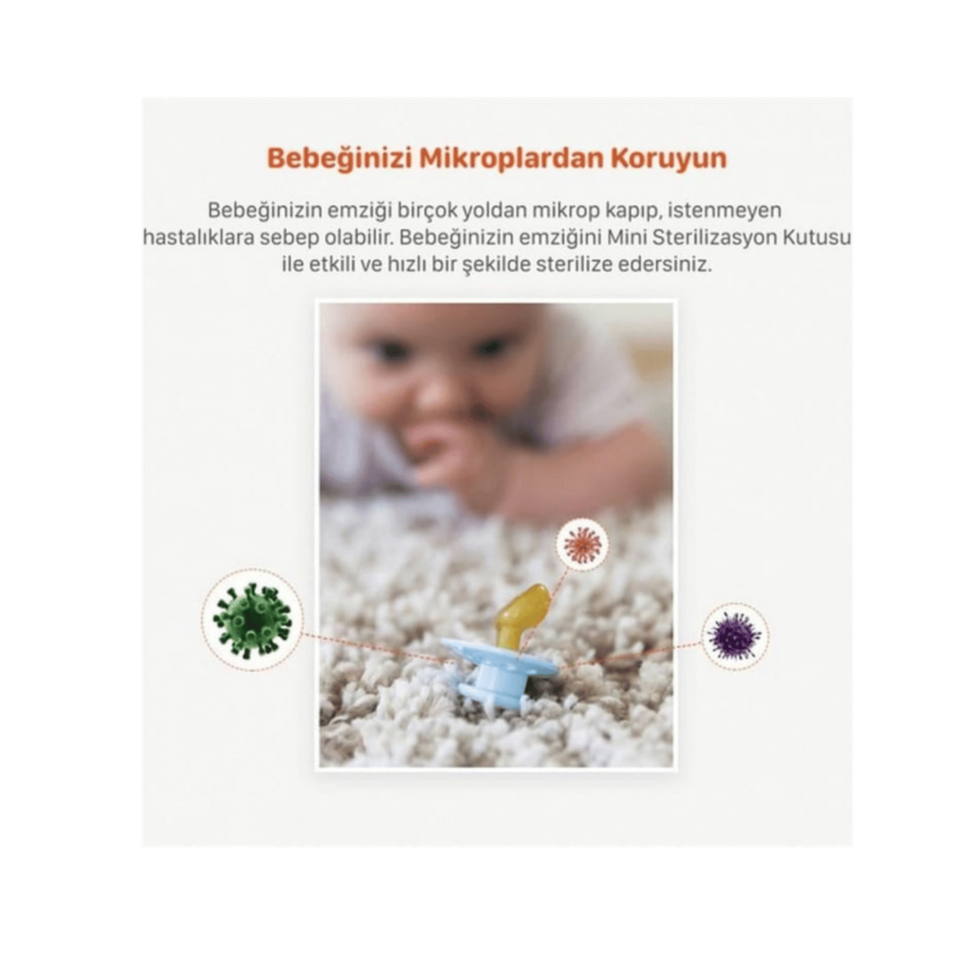 59S S6 Ultraviyole (UVC) Mini Sterilizasyon Kutusu - Beyaz