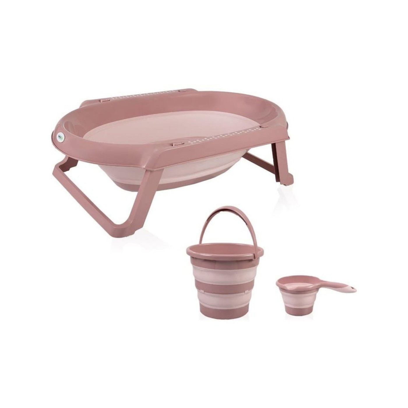 Babyjem Katlanır Banyo 3'Lü Set Somon 