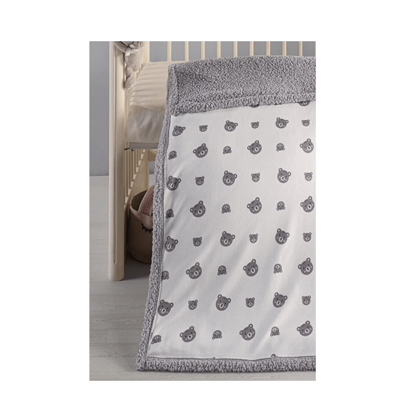 Kanz Polar Bebek Battaniye Örtüsü - Grey Bear