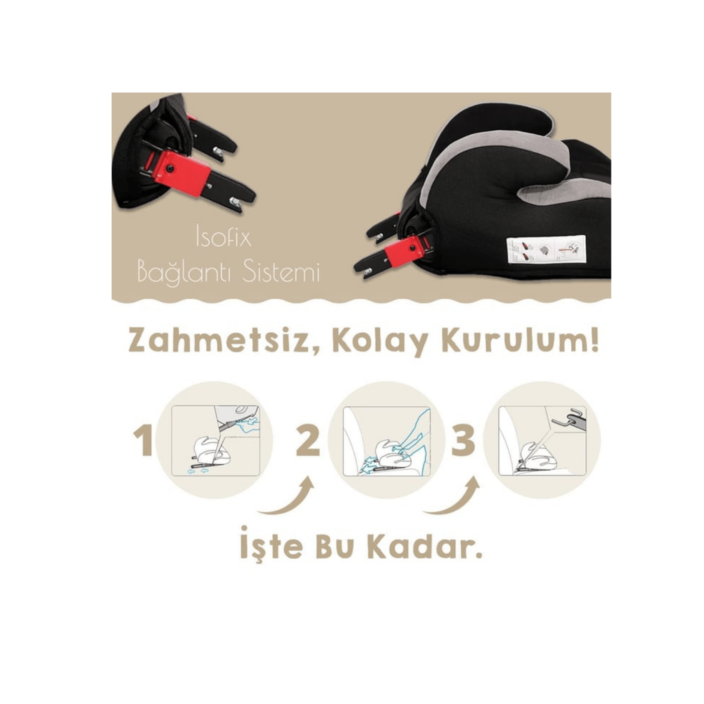 Lorelli Sirius Fix İsofix Yükseltici – Black
