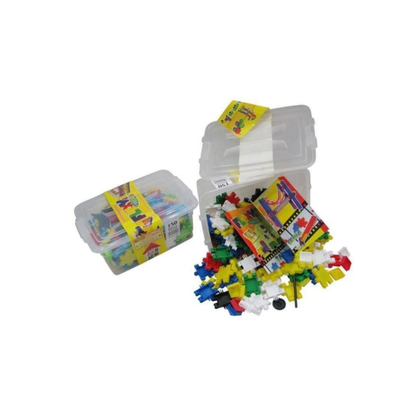 Matrax Oyuncak Flexy Tangles Lego 150 Parça Yapım Seti Saklama Kabında