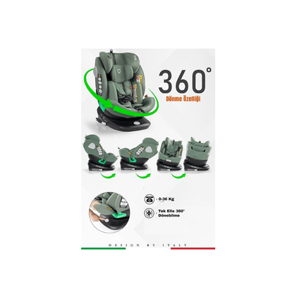 Prego Tronfix i-size ( 40 * 150 cm ) 0-36 Oto Koltuğu Yeşil