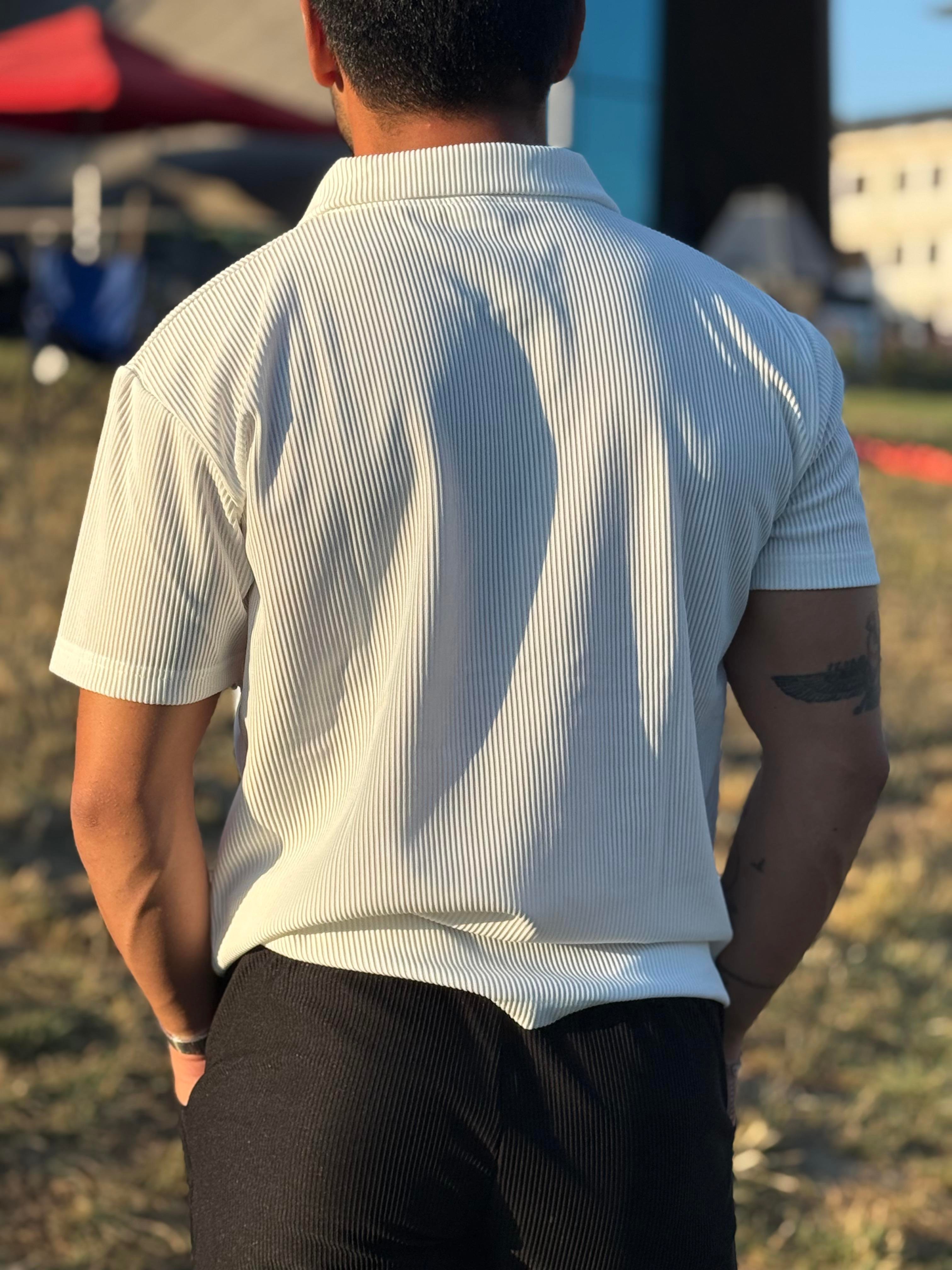 Beyaz Polo Yaka T-Shirt