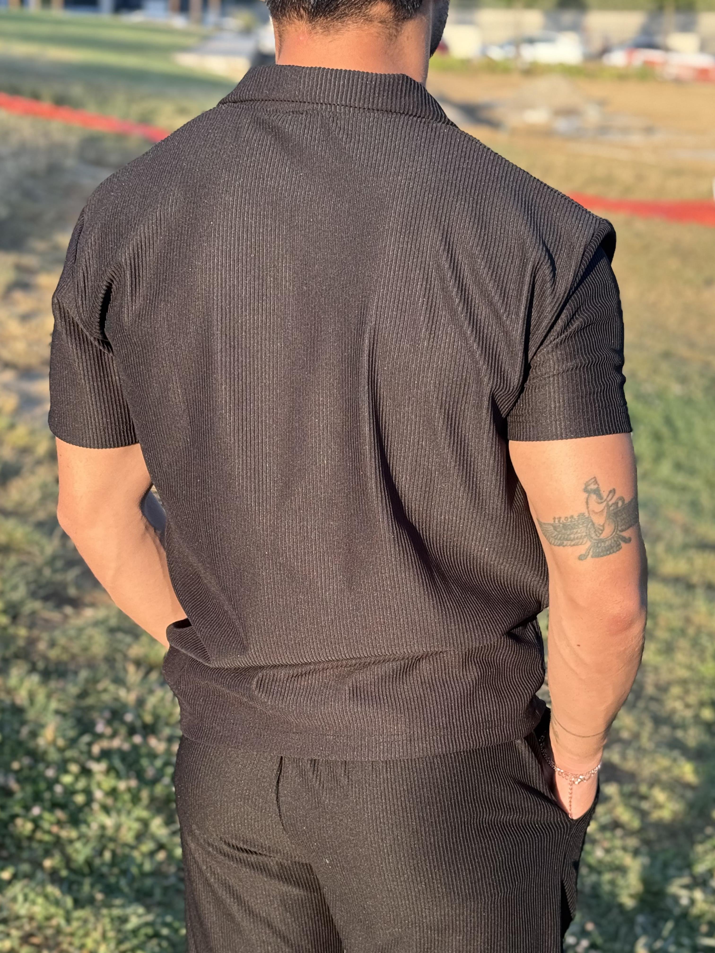 Siyah Polo Yaka T-Shirt