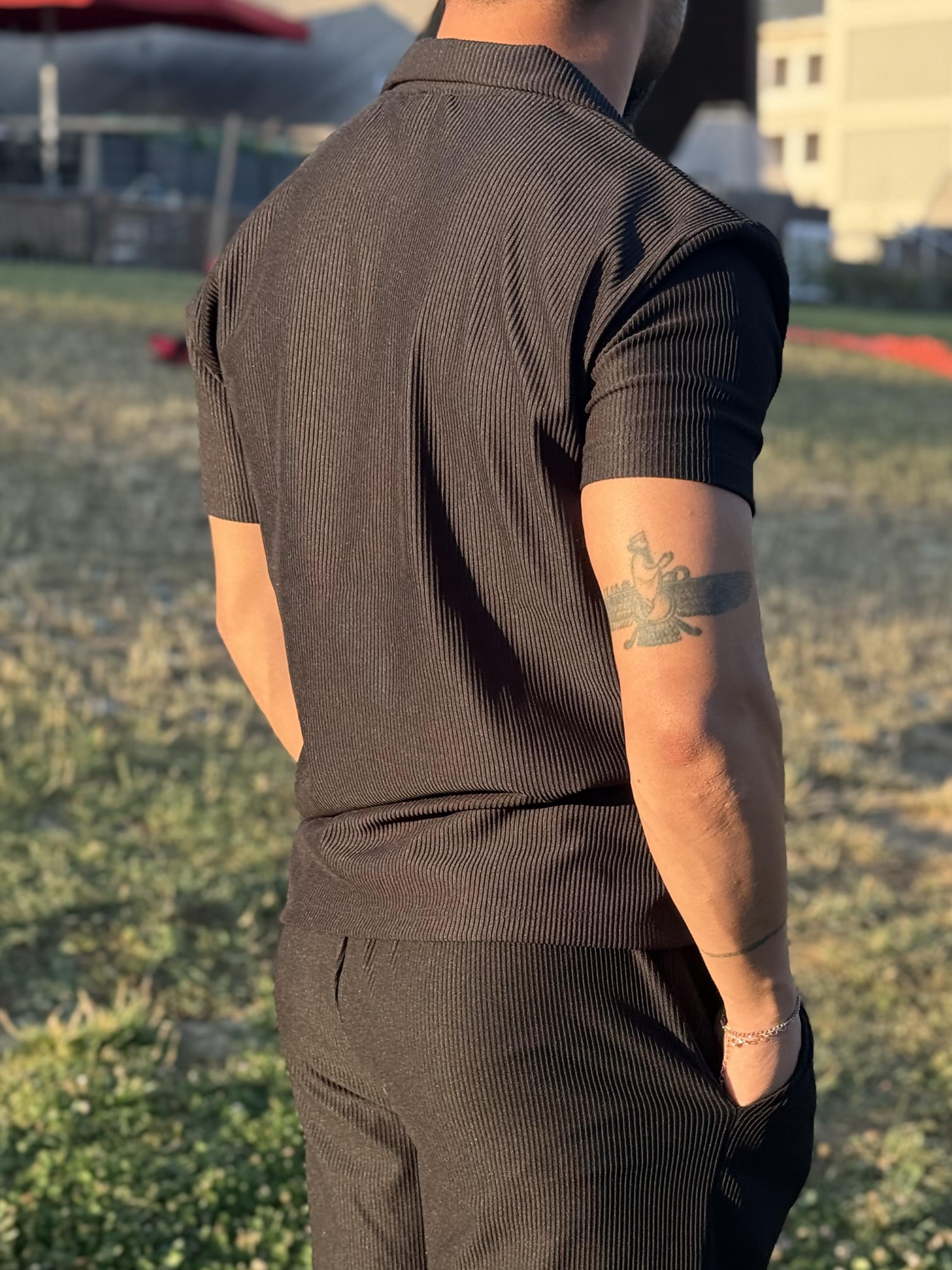 Siyah Polo Yaka T-Shirt