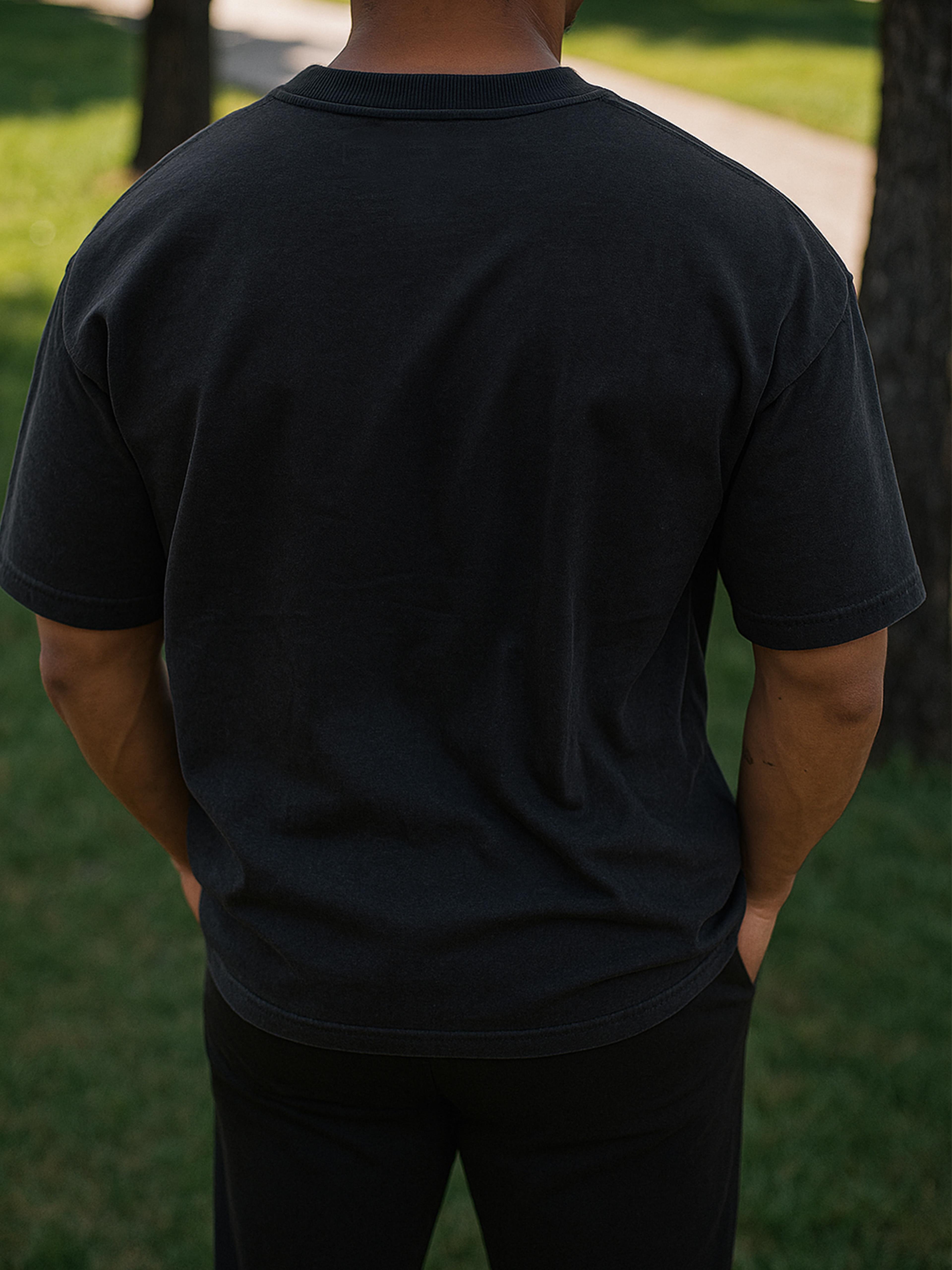 Siyah Regular Kalıp T-Shirt