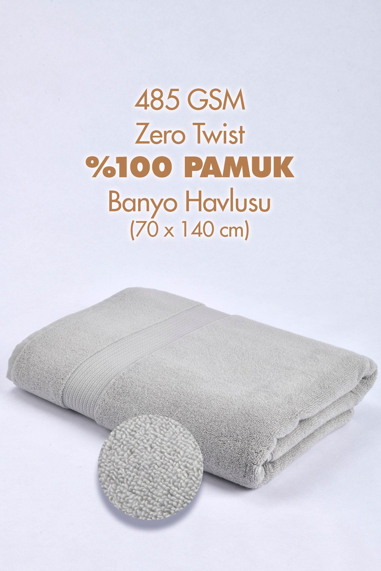 GRİ BANYO HAVLUSU 