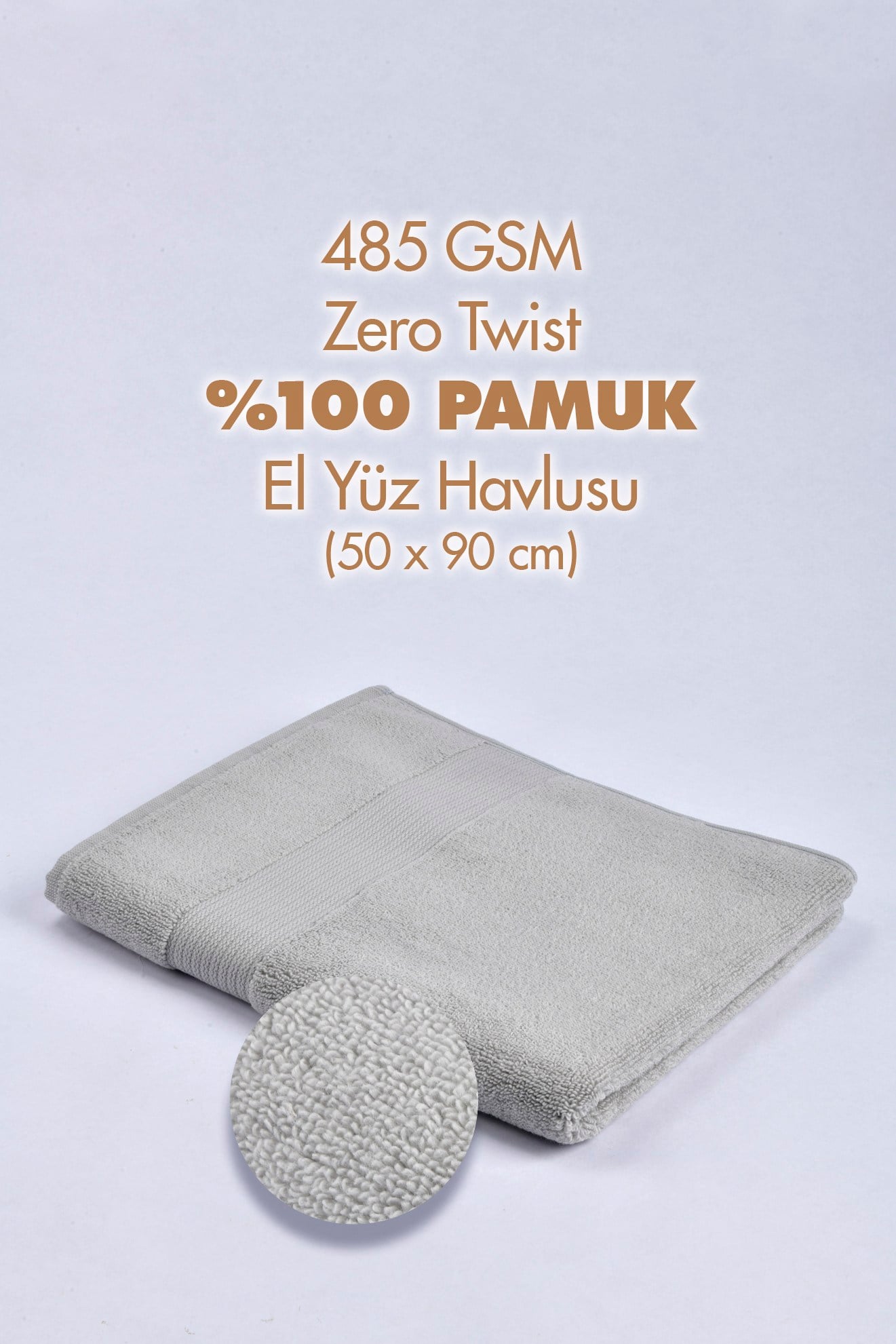 GRİ EL YÜZ HAVLUSU