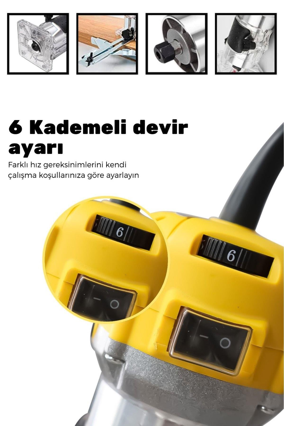 600W GÜÇLÜ FREZE VE UÇ SETİ - YÜKSEK  VE ESTETİK ŞEKİLLENDİRME İÇİN!
