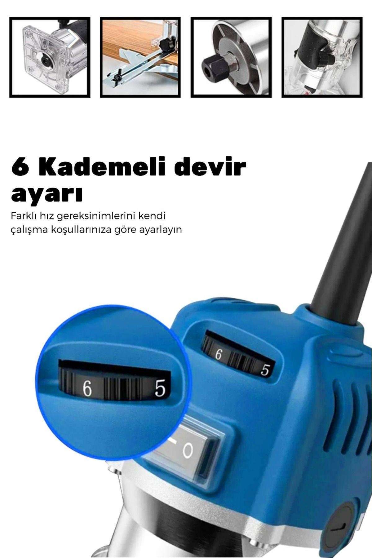 600W GÜÇLÜ FREZE VE UÇ SETİ - YÜKSEK  VE ESTETİK ŞEKİLLENDİRME İÇİN!