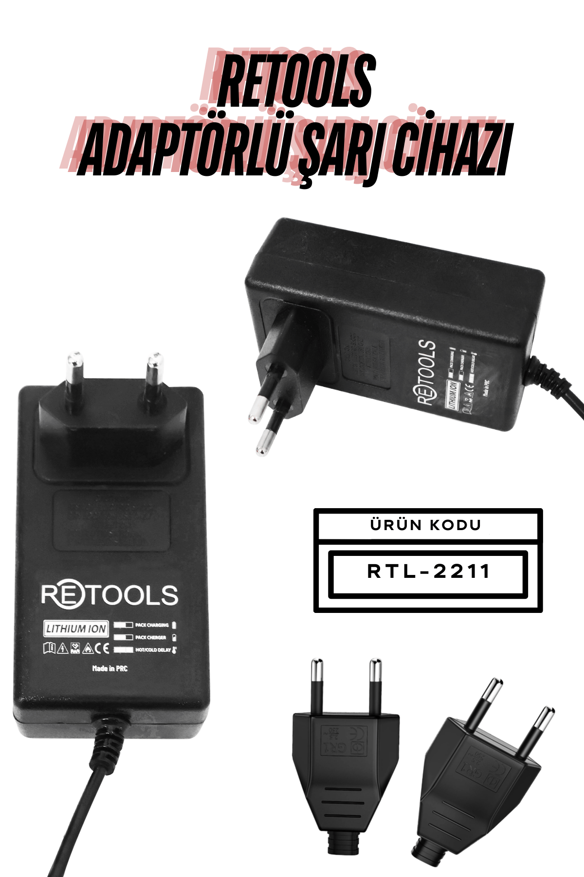 RETOOLS ADAPTÖRLÜ ŞARJ CİHAZI