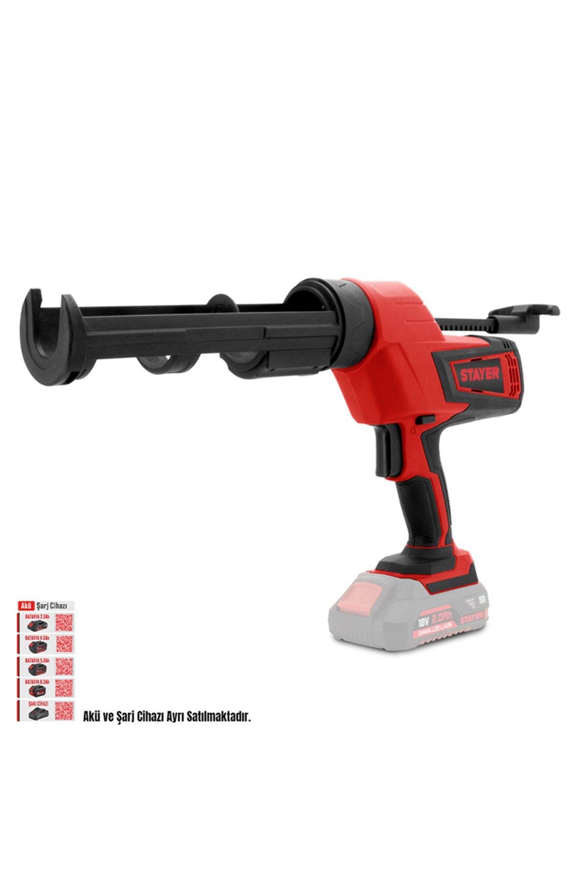 STAYER AKÜLÜ SİLİKON TABACANASI 18V Li-ion 2.0Ah/6.0Ah