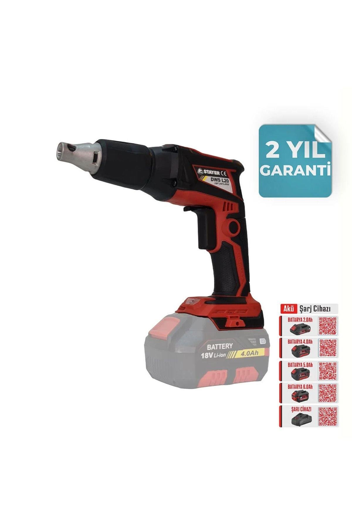 STAYER KÖMÜRSÜZ AKÜLÜ ALÇIPAN VİDALAMA 18V Li-ion 2.0Ah/4.0Ah/5.0Ah