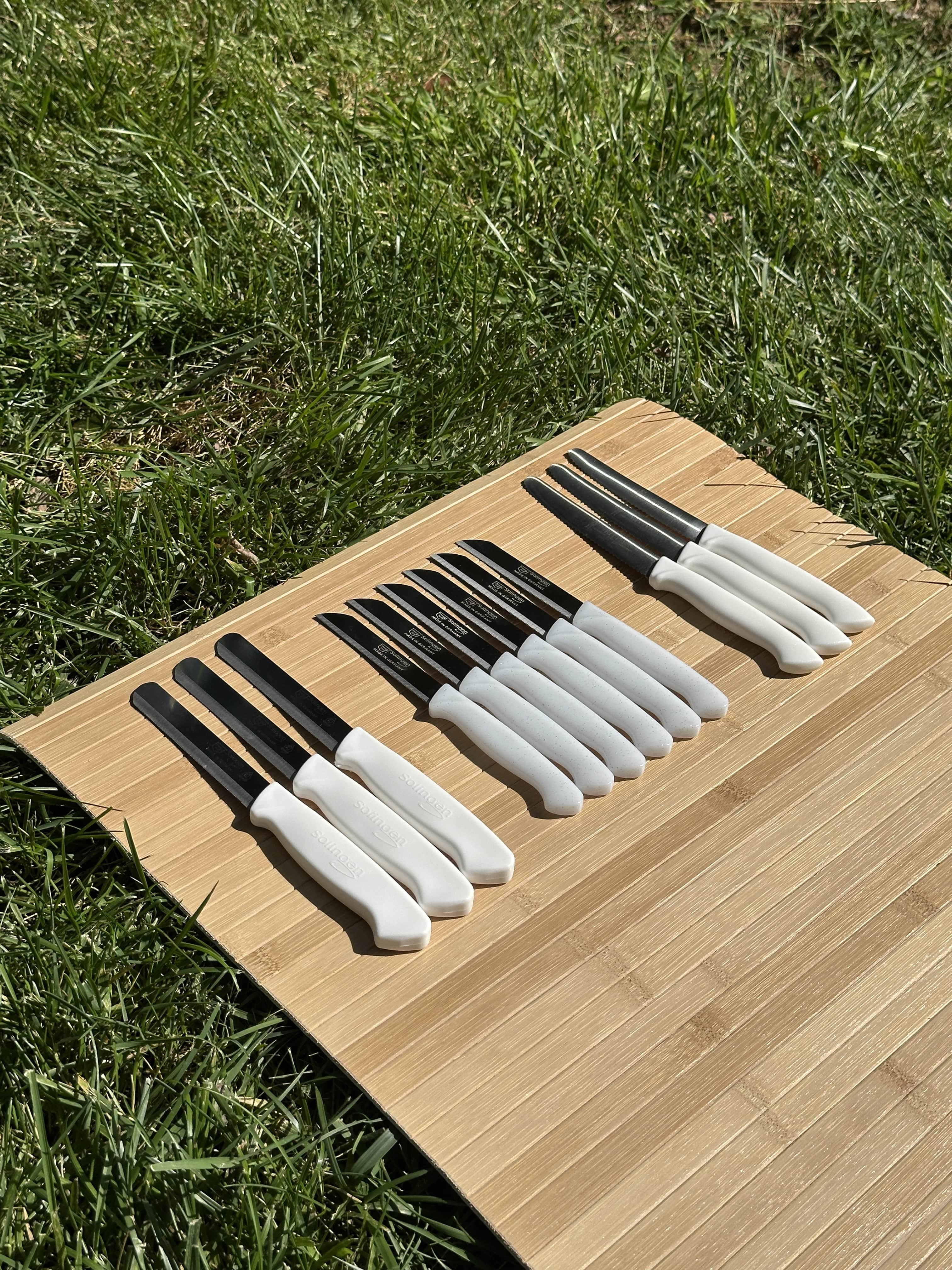 Solingen 12 Parça Beyaz Set 6 Meyve Bıçağı+3 Sebze Bıçağı+3 Ava Bıçak