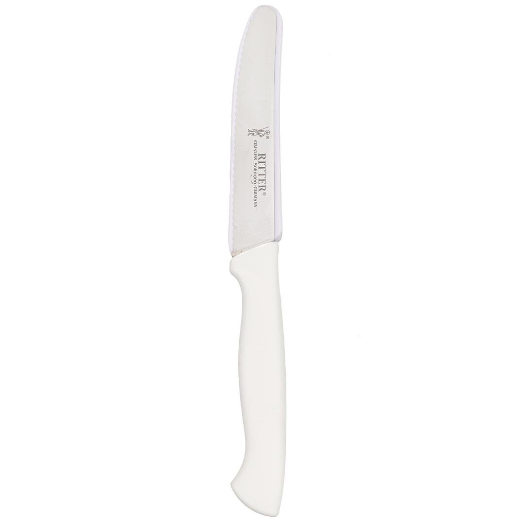 Solingen Beyaz Sebze Bıçağı – Tırtıklı, 22 cm, Paslanmaz Alman Çeliği, Ergonomik Sap (Tekli)
