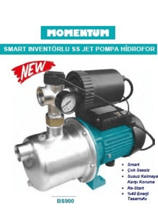 BS900 1.25 HP Smart İnvertörlü Paslanmaz Jet Pompa Hidrofor