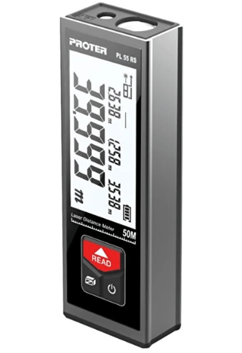 PL 55 RS    50 mt Lazer Metre  3.7 V 0.85 Ah Li-on Pil (Kırmızı Lazer Şarjlı)  