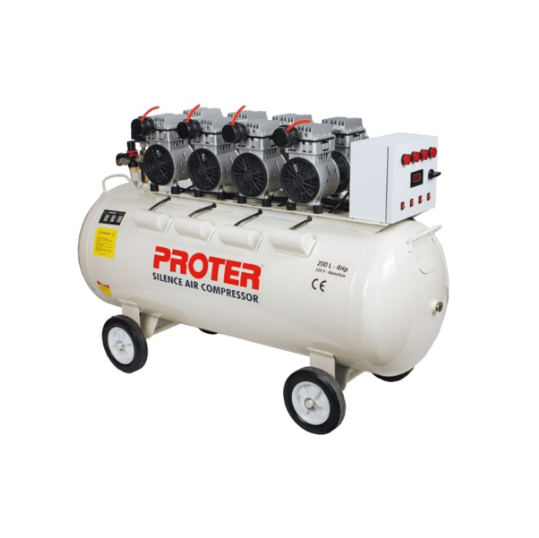 PR 204 S SESSİZ-YAĞSIZ  200 LT 4HP MONOFAZE 8 BAR HAVA KOMPRESÖRÜ