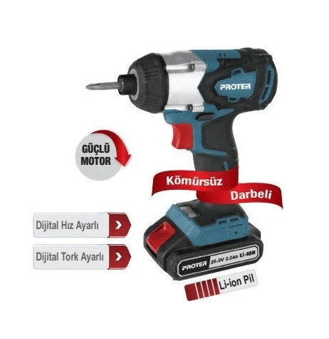 PST 364 T  4.0 Ah 20 V Li-ion Pil 350N.m Tork Darbeli  Kömürsüz Vidalama