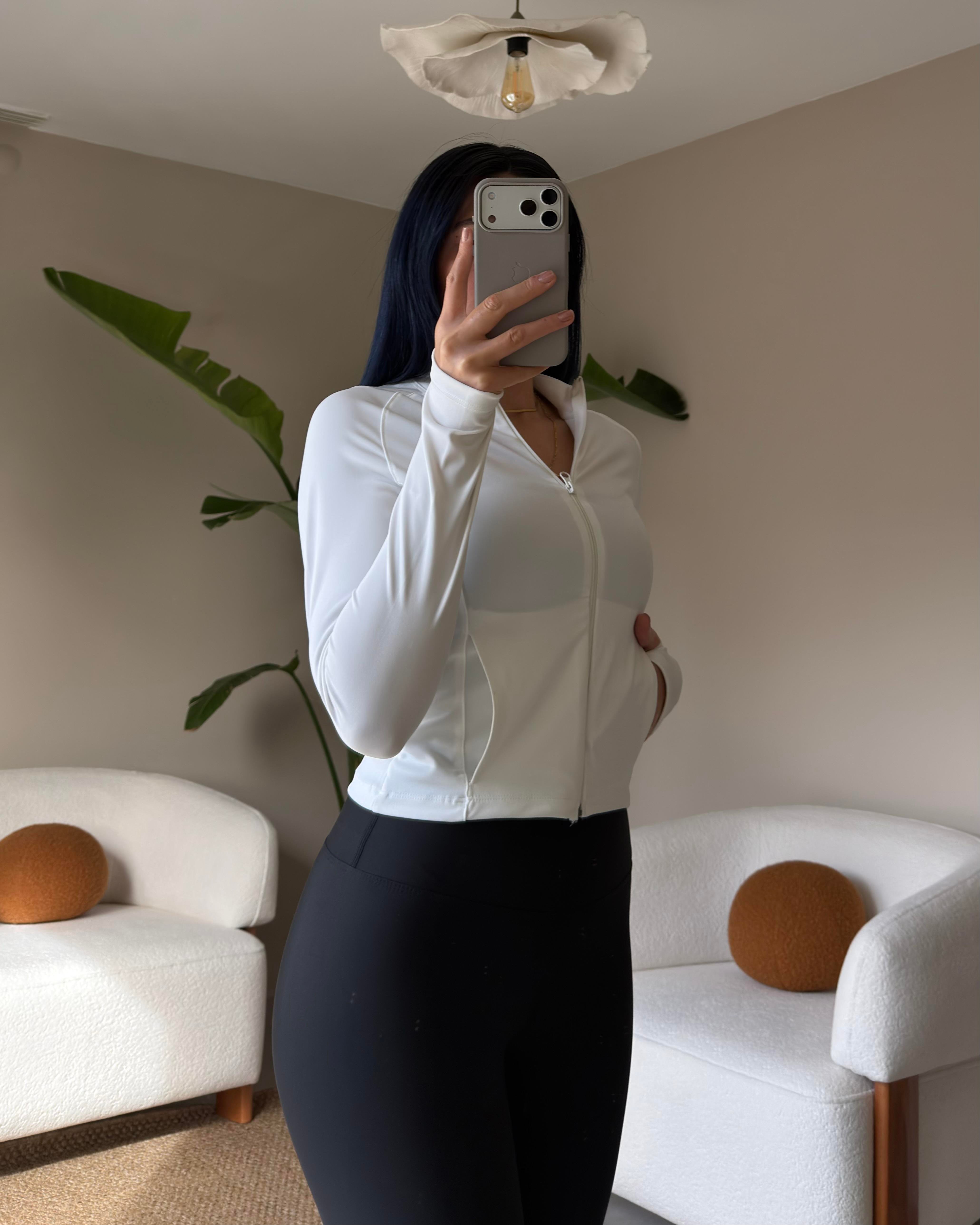 BEYAZ DALGIÇ CEPLİ FERMUARLI BODY
