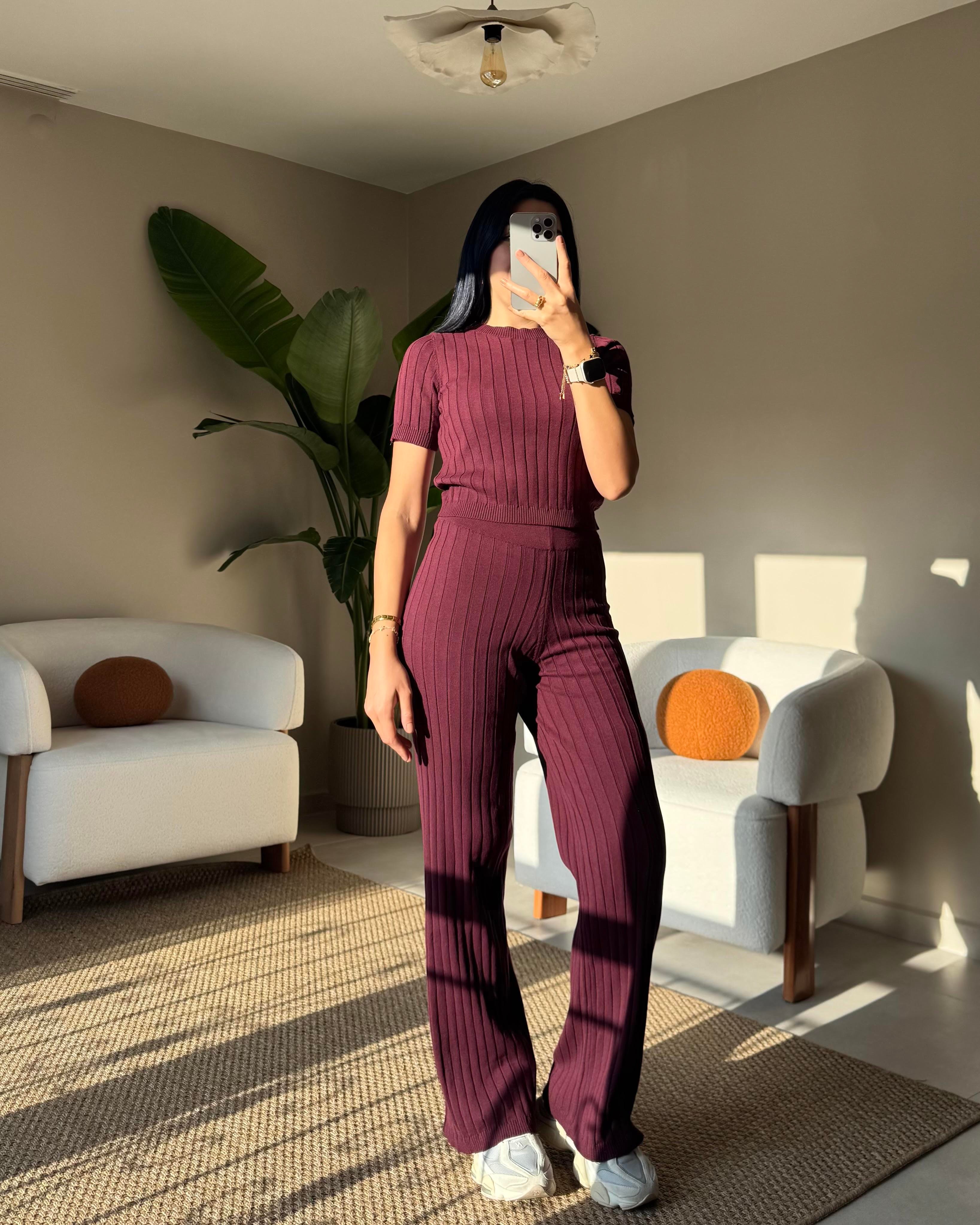 BORDO FİTİLLİ TRİKO TAKIM