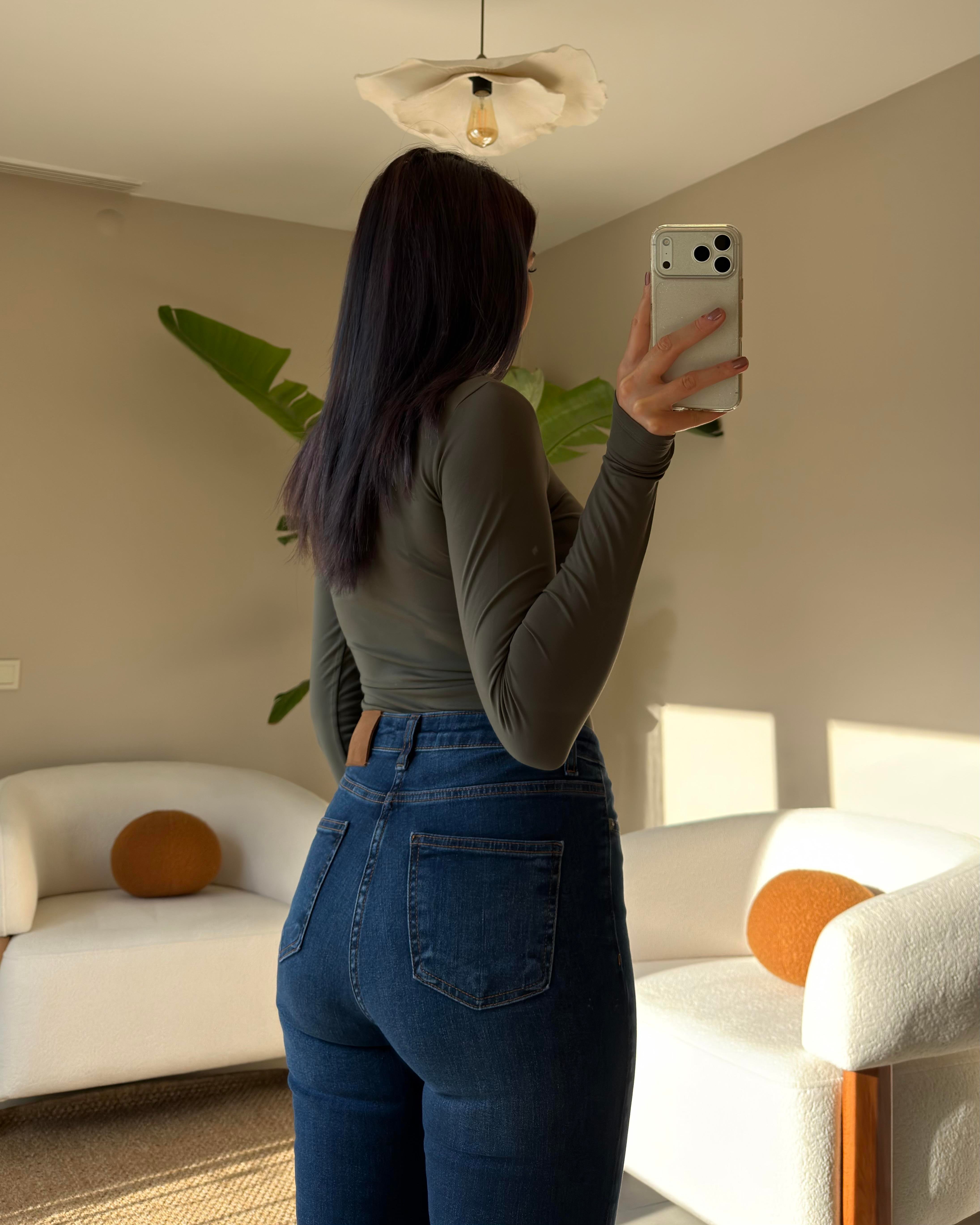 HAKİ ÖNÜ DİKİŞLİ BLUZ