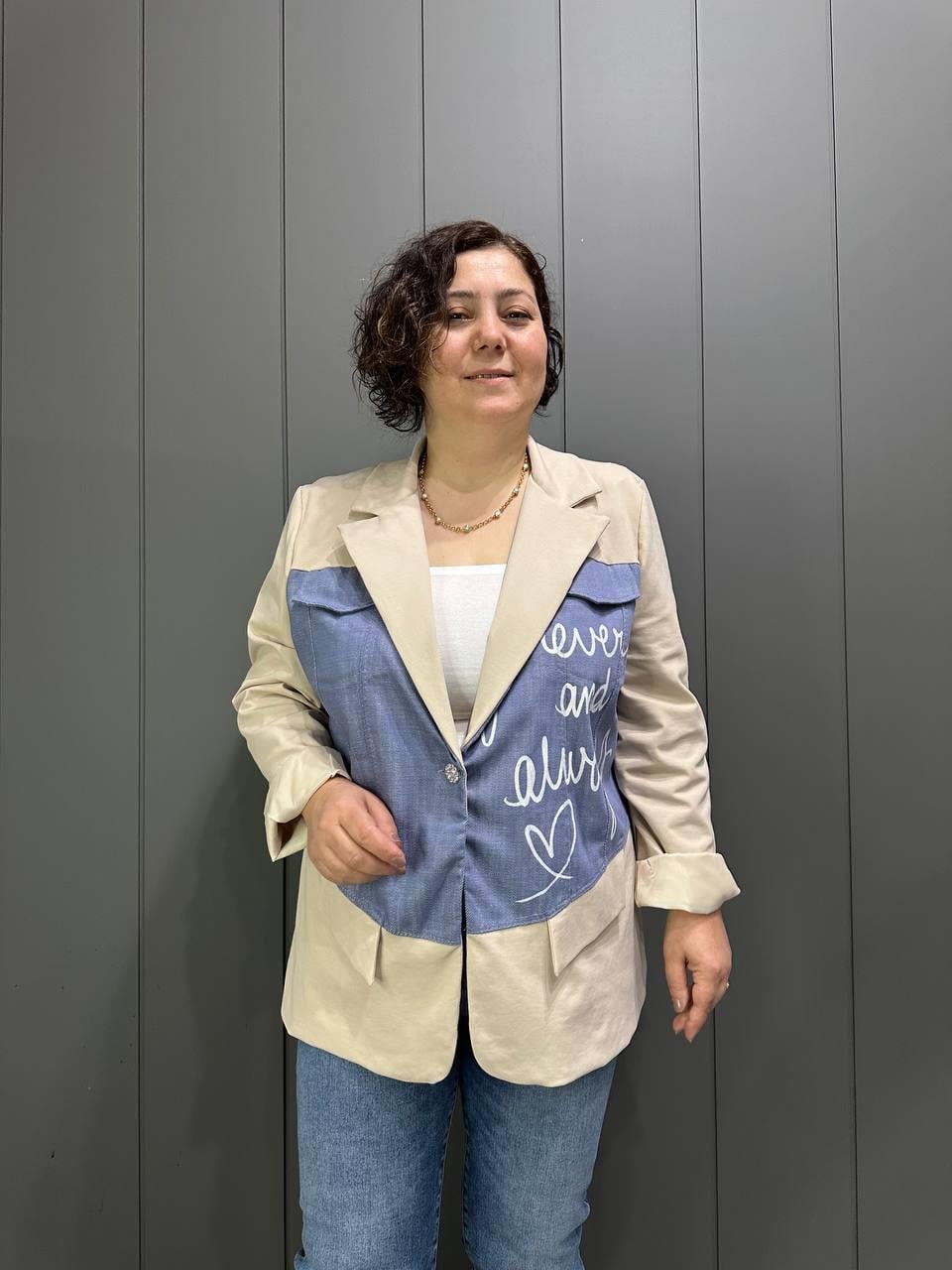 İtalyan Tasarım Astarlı Mevsimlik Ceket
